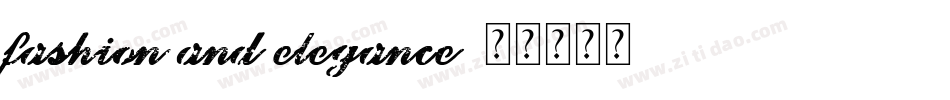 fashion and elegance字体转换